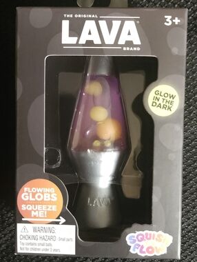 LAVA Brand Purple & Yellow Glow-in-the-Dark Lava Lamp VIRAL VHTF